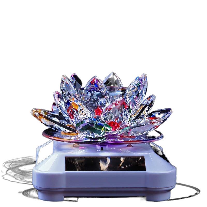 Solar Crystal Lotus Car Perfume Aromatherapy Ornament – Long-lasting Interior Decoration for Men