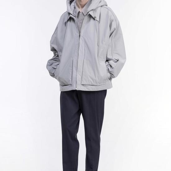 Gio Sanggio Balloon Cocoon Hoodie Gray ZF2JP204GY