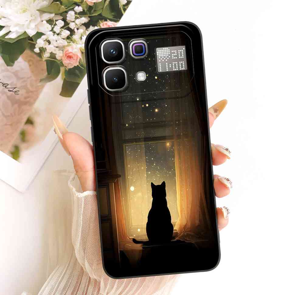 New For Infinix Note 60 Pro 5G X6878 Case Paint Cat Flowers Silicone Cover For Infinix Note 60 5G 6.78" X6879 Phone Cases Bumper