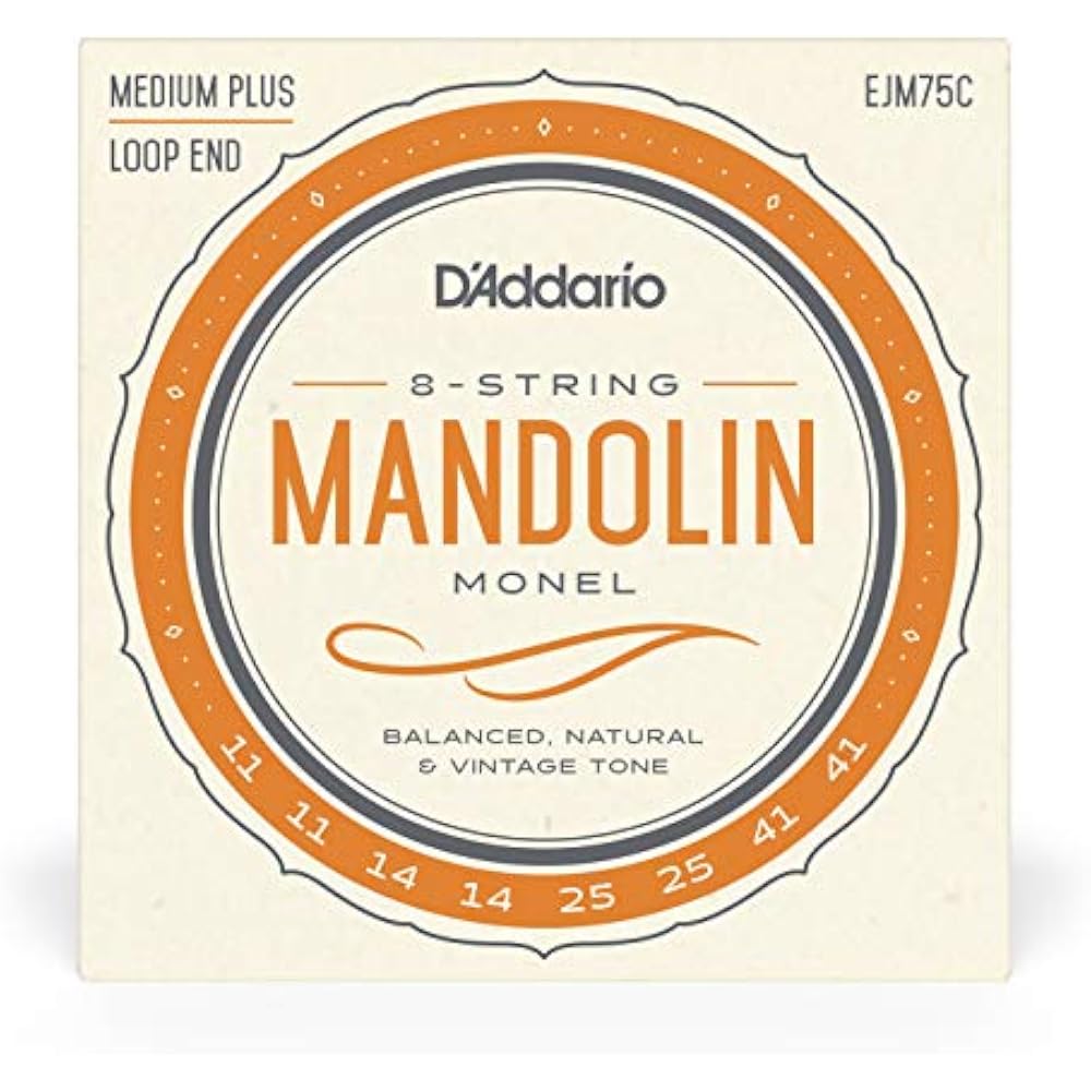 D'Addario Daddario Струны для мандолины Обмотка Monel Средние Плюс .011-.041 EJM75C [Официальный国内]