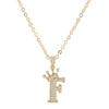 Unisex Fashion Crown A-Z Alphabet Pendant Vintage Chain Necklaces Hip-Hop Style Crystal Zircon Punk MIT