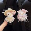 Kitty Car Seat Belt Shoulder Pads Ice Silk Cover Anti-Scratch Comfort Decor Women Couples Auto Interior Accessory