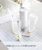 Yamazaki Jitsugyo 6534 Пластиковый держатель для пакетов Белый W12 xx Сушилка для тарелок Треугольный угловой настольный мусорный бак Тонкий складной Приблизительно. Д9,5 В16,5см