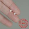 Sterling Silver Stud Earrings for Women Exquisite Star Shaped Cubic Zirconia Earrings Daily Wear Fine Jewelry Gifts