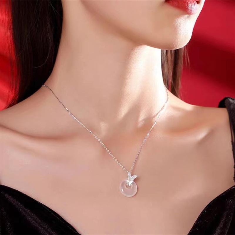 Подвеска «Бабочка, любовь, мир», женская, роскошная, нишевая, дизайн, китайский стиль, цепочка на ключицу, стиль для женского дня