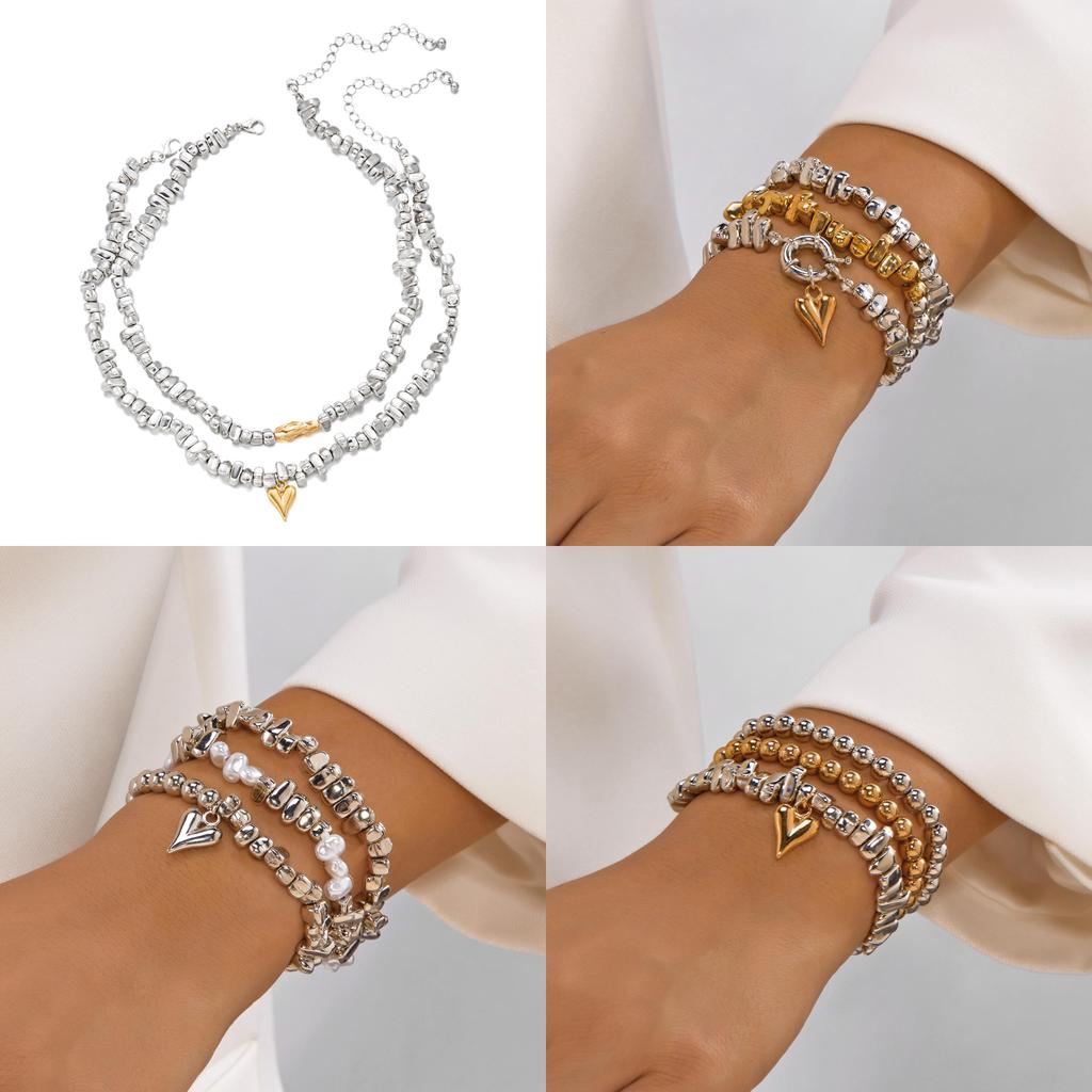 Womens Geometric Trendy Jewelry Set With Alloy Pendant In Cool Aesthetic