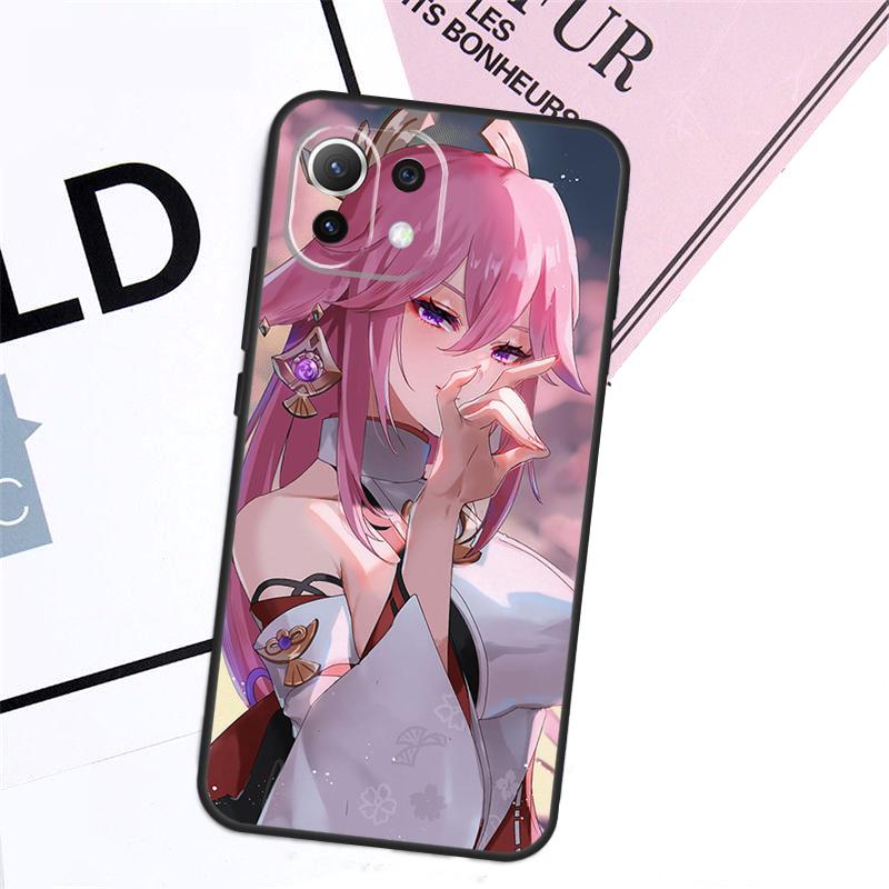 Чехол Genshin Impact Yae Miko для Xiaomi 17 Pro Max 14 15 Ultra 13T 14T 15T Pro POCO F8 F7 F5 F6 X5 X6 X7 Pro