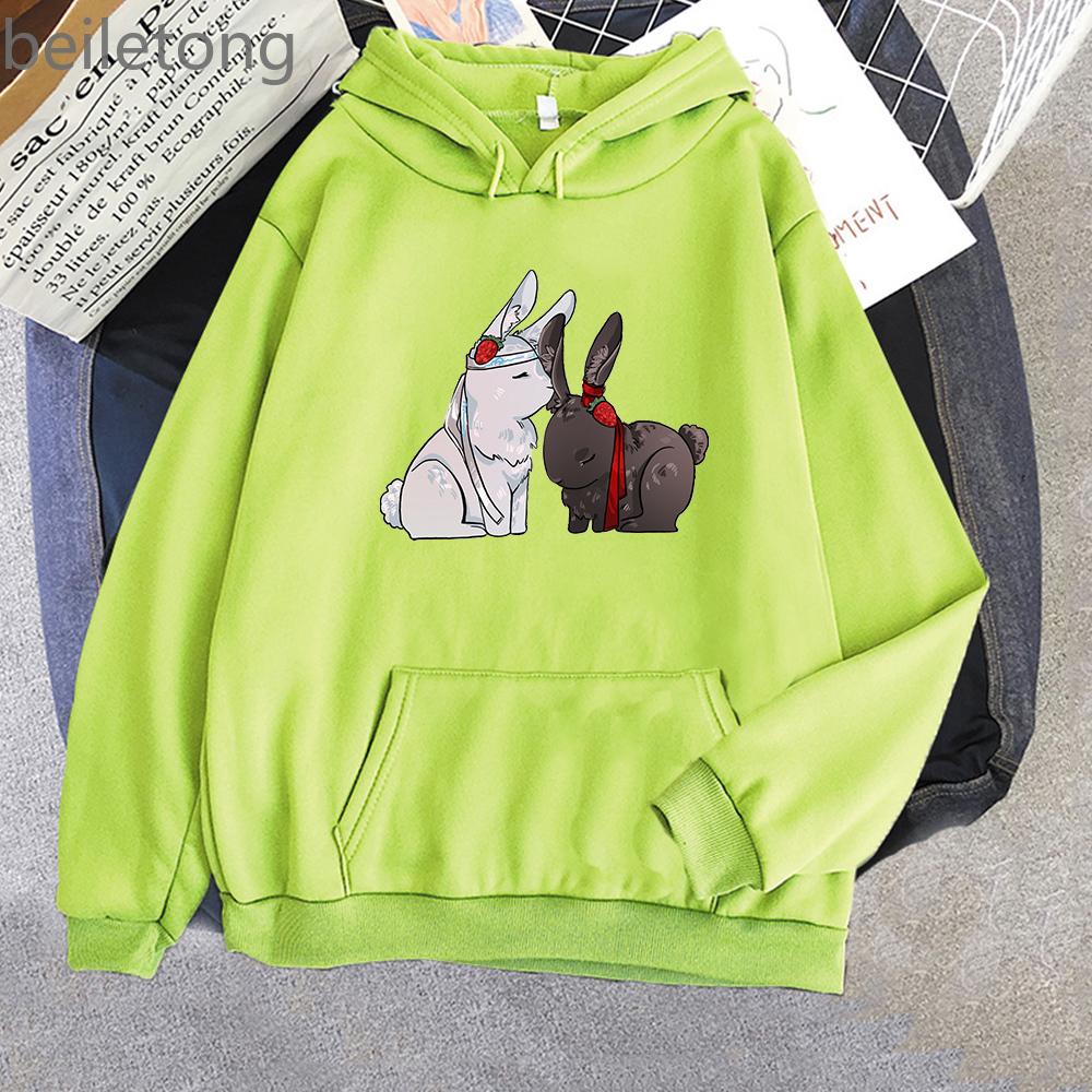 Anime Mo Dao Zu Shi Hoodie Women Streetwear Harajuku The Untamed Wangxian Bunnies Hooded Loose Long Sleeve Unisex Sweatshirts Tops
