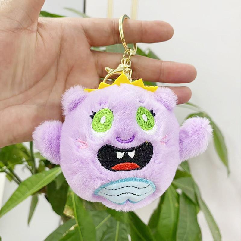 Enchanting Plush Monster Keychain Bag Cute Animal Themed Key Holder For Everyone