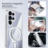 For Samsung Galaxy S25+ Case Compatible with MagSafe Anti Scratch Clear TPU PC Phone Back Cover