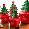 Merry Christmas Bombonera Santa Paper Gift Box Christmas Tree Elk Gift Packaging Box New Year Xmas Party Decoration