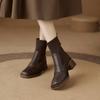 Модные женские эластичные ботильоны-носки на каблуке с квадратным носком, осенне-зимние, на флисовой подкладке, женские короткие туфли, дизайнерские, роскошные модные ботильоны