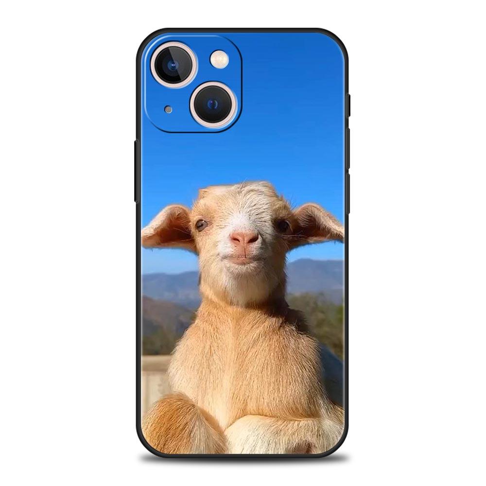 Мультяшный милый козлик Чехол для телефона iPhone 16e 15 14 13 12 11 Pro Max XS X XR SE 7 8 Plus Чехол iPhone 16 Мягкая ТПУ Крышка