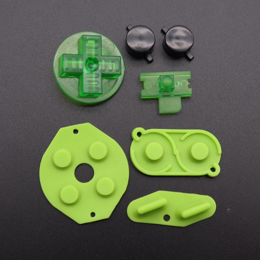 Многоцветные кнопки для Gameboy Classic GB Кнопки для GBO DMG DIY для Gameboy Кнопки AB и резиновые токопроводящие кнопки D-pad