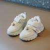 Детская хлопковая обувь, спортивная обувь, с плюшевой подкладкой, утолщенные кроссовки, теплая детская повседневная обувь