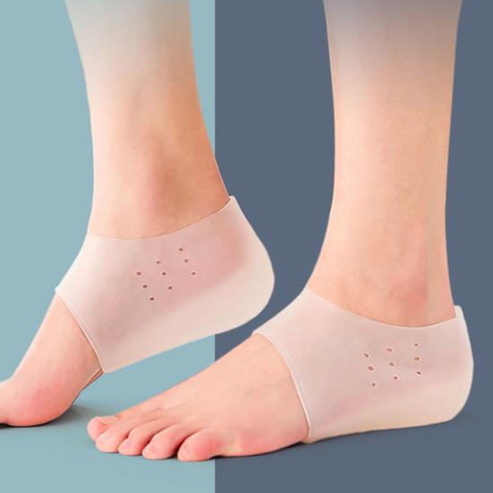 1 Pair Shoe Insoles Concealed Height Increase Silicone Non-deformable Stretchy Heel Cushion
