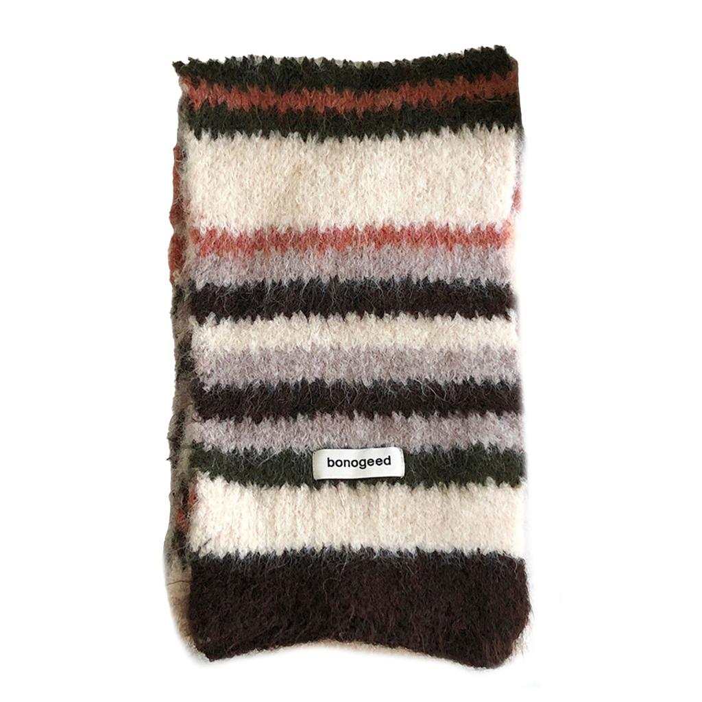 Striped Scarf Color Blocking Warm Neck Warmer Comfortable Neckerchief for Women Men Fall and Winter Outdoor Activities