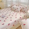 2025 New Cherry Fitted Sheet Skin-friendly Aloe Vera Cotton Washed Cotton Bed Sheet For Girls