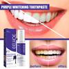 Purple Bright White Toothpaste for Tooth Cleaning Care Stains and Fresh Oral Cavity