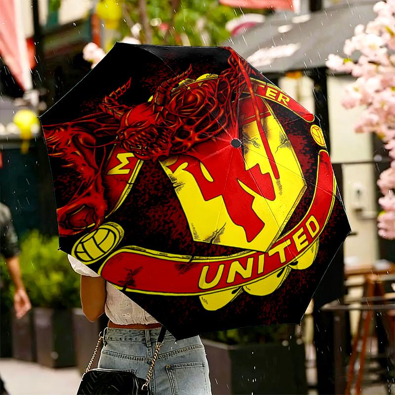 Football United F.C Print Umbrella Automatic Opening/ Closing - Portable Foldable Design - Daily use for Travel/Outdoor - Gift for Birthday