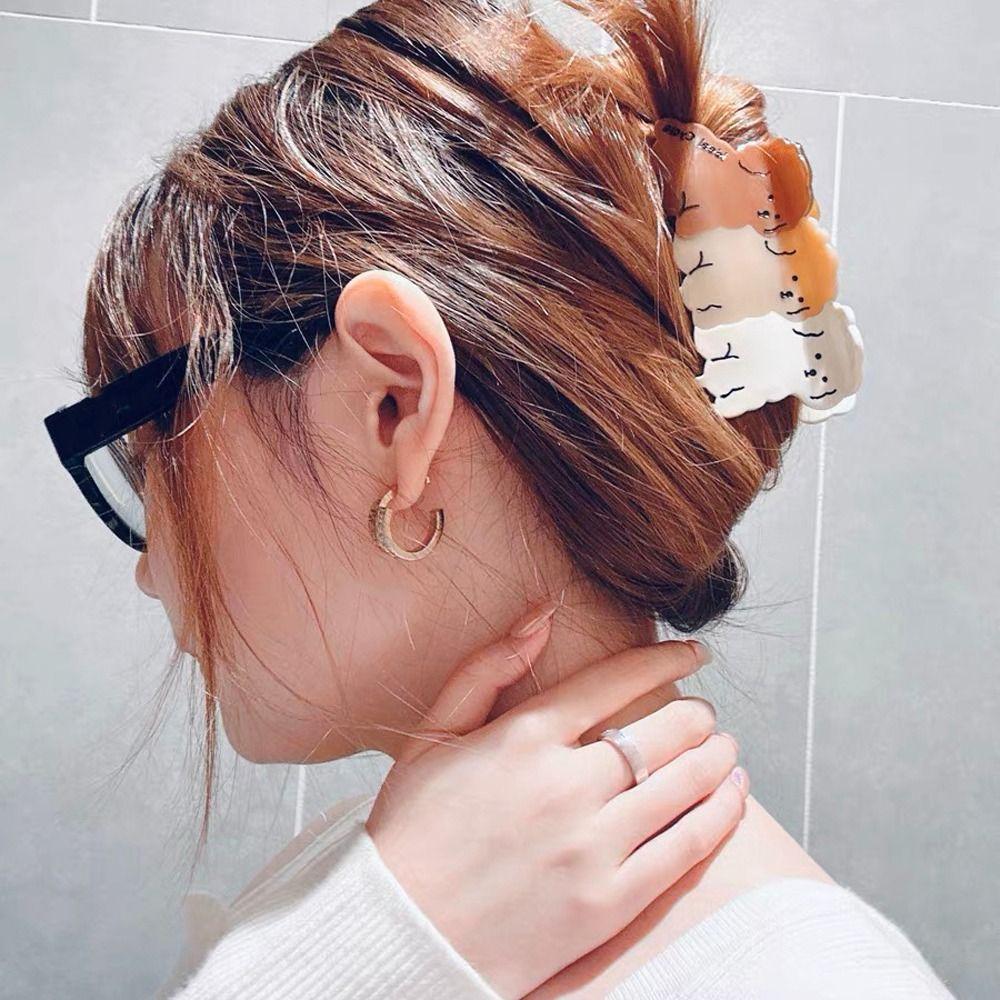 Ins Large Hairpin For Girls Women Hair Clip Puppy Dog Acetate Dog Hair Claw Korean Shark Clip
