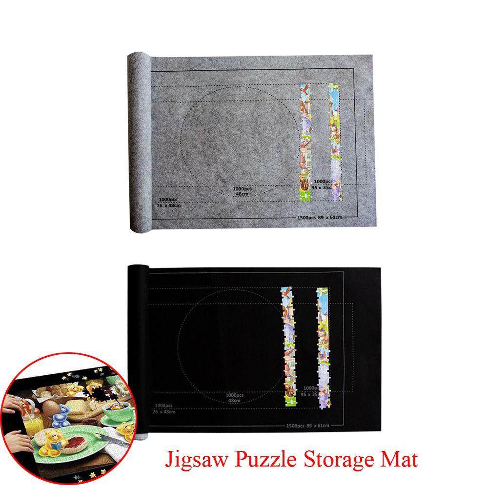 Household Game For kids Roll Up Puzzle Mat Jigsaw Storage Mat Puzzle Blanket Felt Storage Pad