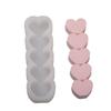 3D Five-link Love Column Candle Silicone Mold Creative Baking Chocolate Korean Aromatherapy Mold