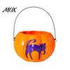 Plastic Candy Container Halloween Light-up Pumpkin Trick or Treat Bucket, Black Cat Castle Skull Light Decoration Box Container, LED Glowing