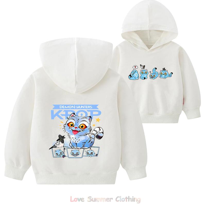 Hoodie Girls Kids Kpop Demon Hunters HD Print 100% Polyester Pullover Casual Girls Sweatshirt Fall Many Colors