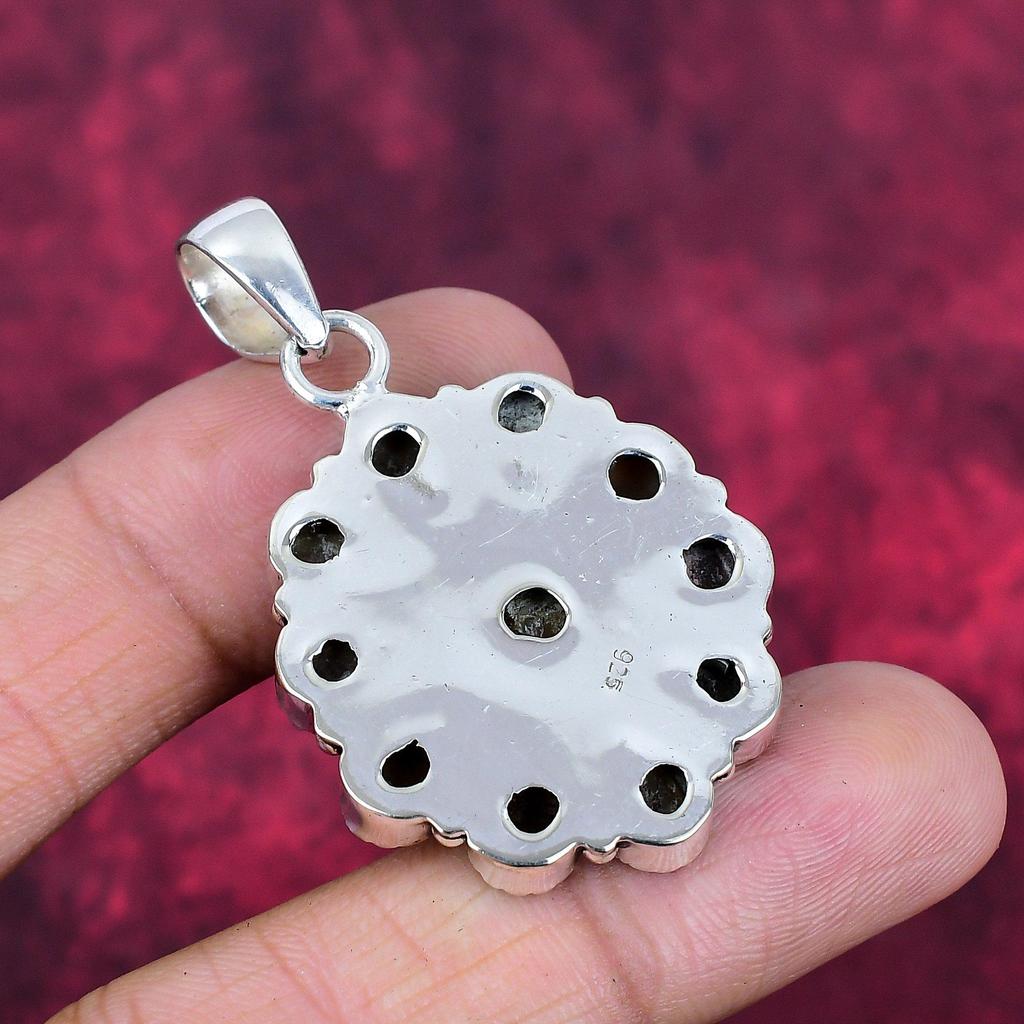 Подвеска из перламутра, подвеска из настоящего драгоценного камня, подвеска из цельного серебра 925 пробы, ювелирное изделие ручной работы, подарок на годовщину