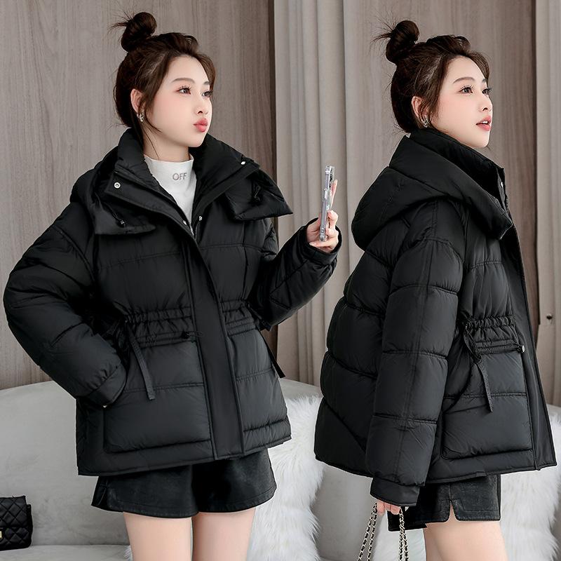 Cotton Clothing Women's Short 2025 New Plus Size Korean Fashion Hooded Internet Red Padded Jacket Versatile and Loose