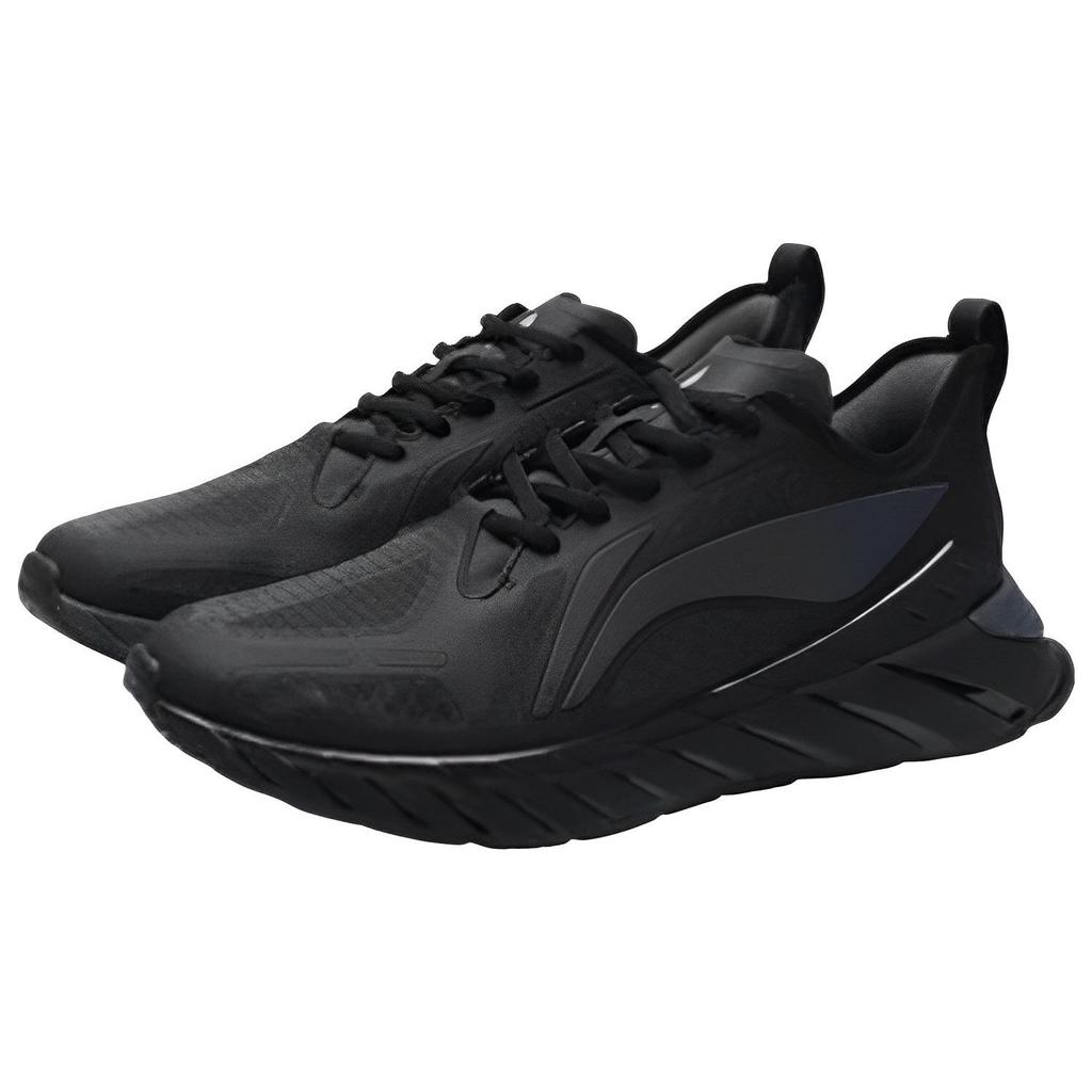 Li-Ning Кроссовки для бега с низким верхом, амортизирующие, отскок, нескользящие, износостойкие, мужские, черные ARST007-1
