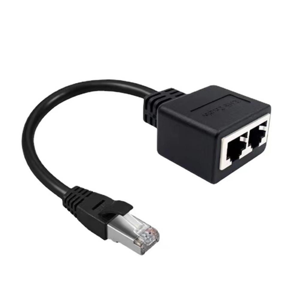 Адаптер интерфейса Ethernet RJ45 2 в 1 1 штекер на 2 разъема расширения LAN Разветвитель-коннектор Кабель F6H7