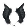 Halloween Bat Ear Headband Costume Accessory Cosplay Party Dress Up Soft Plush Animal Headpiece Unisex