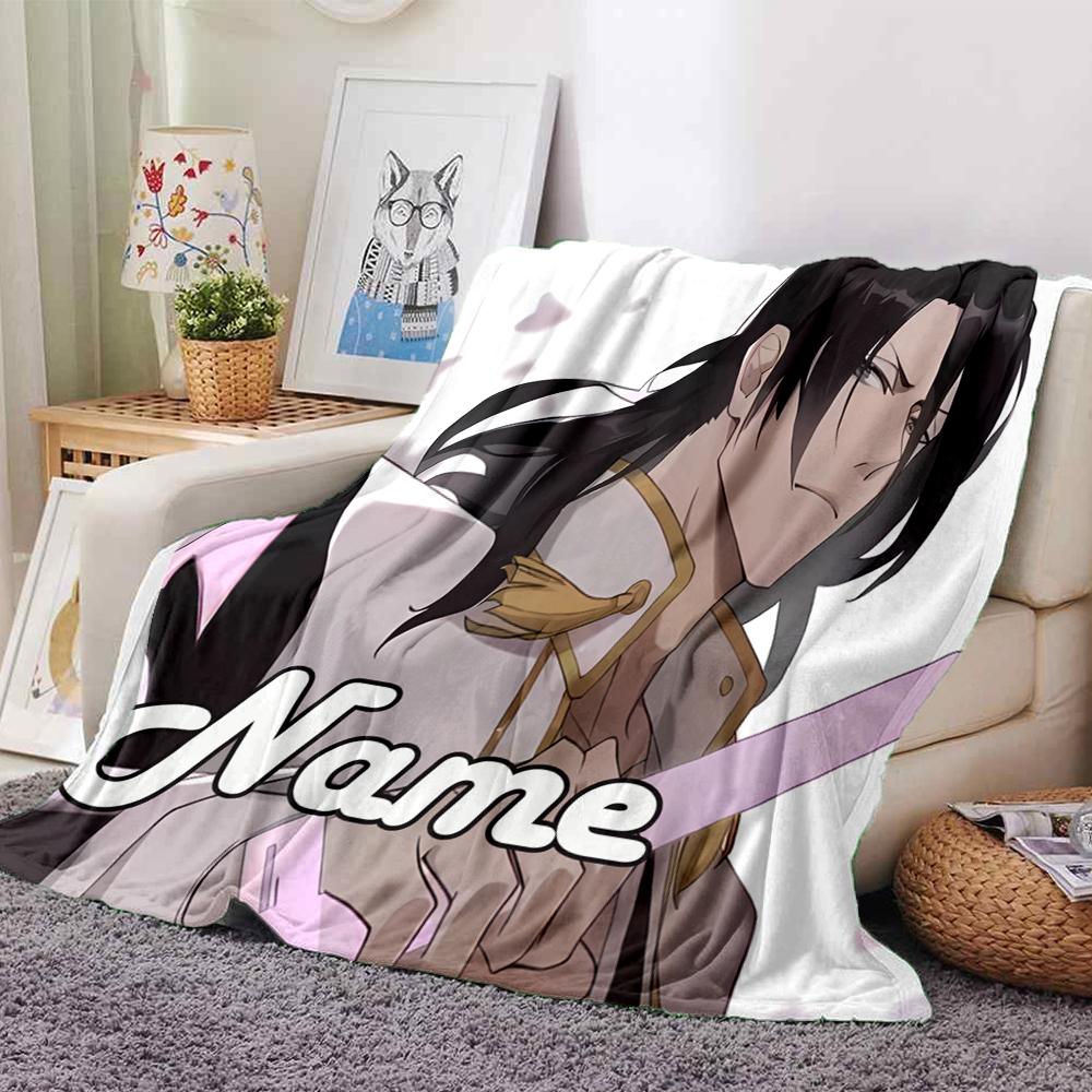 Customiz Name Personality Byakuya Kuchiki (2) Blanket Soft &Warm Sofa Office Bed Travel Lunch Break Blanket, Gift Suitable for All Seasons