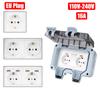 IP66 Weatherproof Double EU Socket Outdoor Wall Power Socket Power Supply Switch Socket 16A With USB Charging