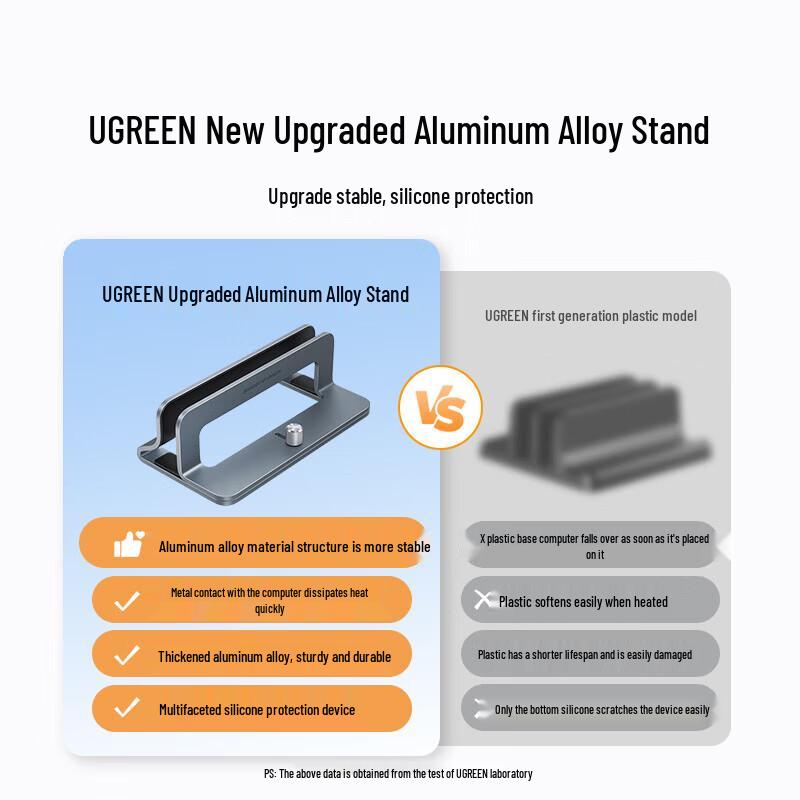 Ugreen Вертикальная алюминиевая подставка для ноутбука