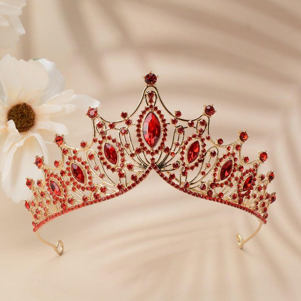 Luxurious Bridal Crown Rhinestone Princess Crown Temperament Bride Headwear Jewelry