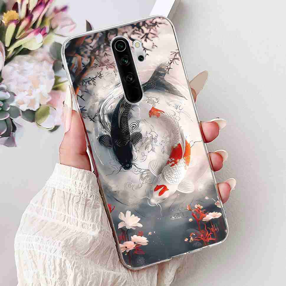 For Xiaomi Redmi Note 8 Pro 6.53" Case Luxury Flower Bow Soft Silicone TPU Cover For Redmi Note8 Pro note 8pro Shockproof Shell