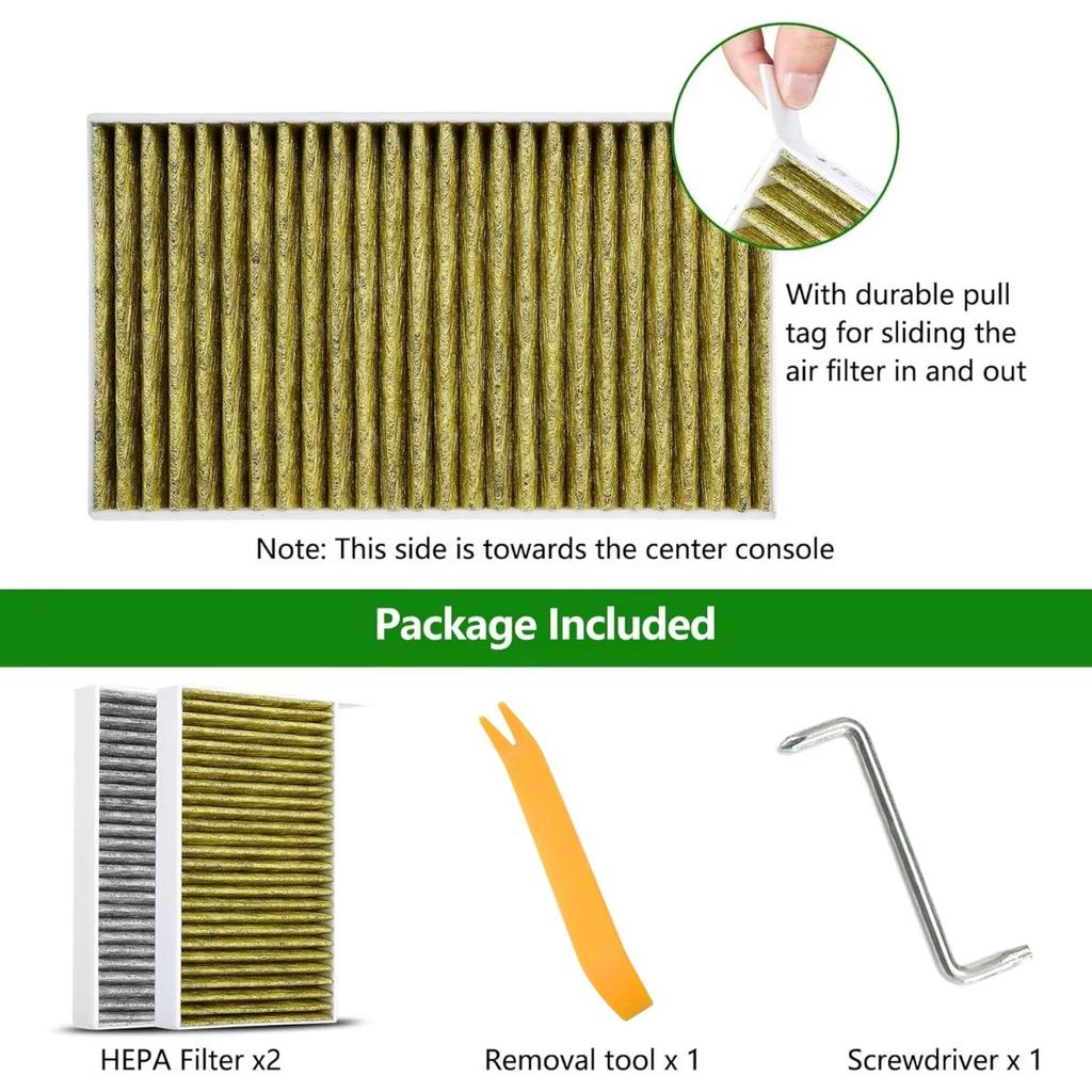 Lnake Car Air Conditioning Filter Activated Carbon Air Conditioning Air Filter Suitable For Tesla Model 3 Model Y Cabin Air Filt