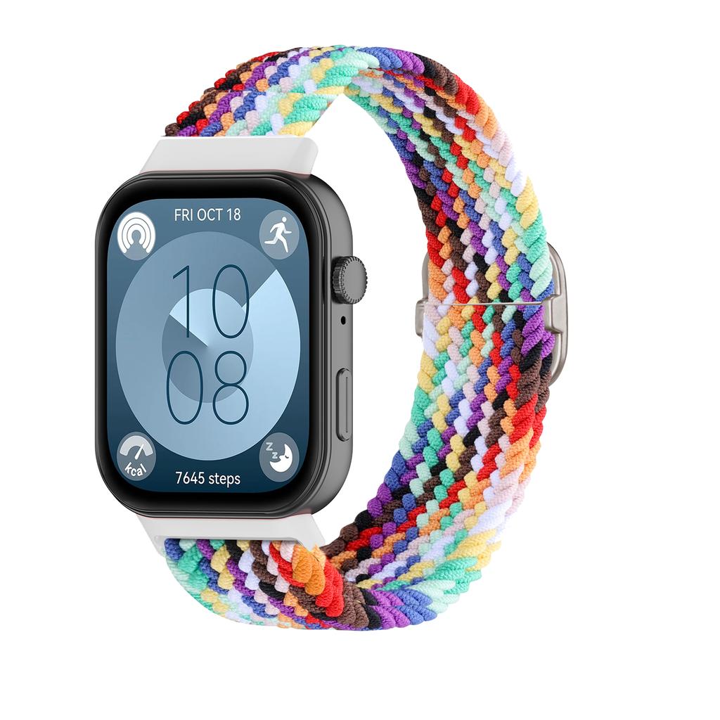 Плетеный ремешок Solo Loop для Huawei watch Fit 3 4 Аксессуары Регулируемый нейлоновый сменный ремешок браслет huawei fit3 4 pro band