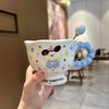 Ins Style High-value Polka Dot Puppy Breakfast Cup Cute Boy and Girl Cute Ceramic Mug Birthday Gift