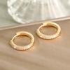 14K Gold Plated Geometric Zircon Earrings for Women Fashion Simple Elegant Twisted Huggie Hoop Earrings Delicate Jewelry Gift
