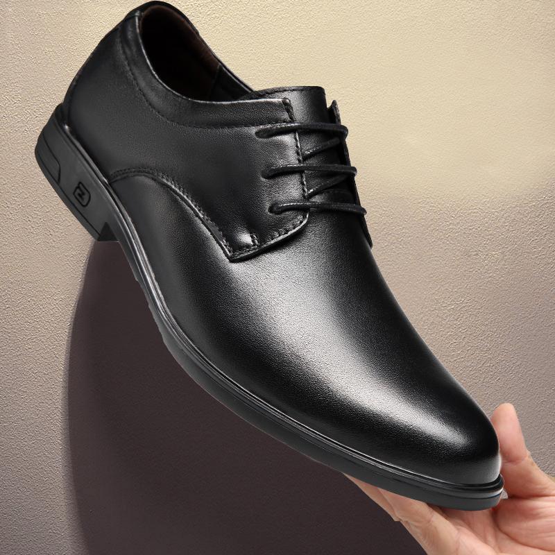 Модные универсальные мужские повседневные деловые кожаные туфли Новые джентльменские модные мужские туфли для вечеринок, свадеб, на шнуровке, высокого качества