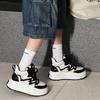 Leather thick-soled high-top women's 2026 spring and autumn new versatile leisure sports breathable student board shoes