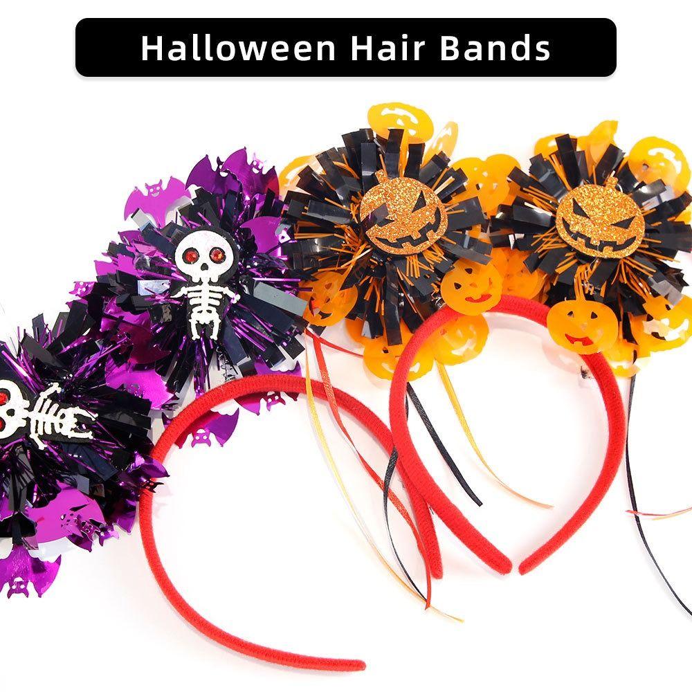 Pumpkin Halloween Hairbands Skull Bat Skeleton Headband Funny Halloween Hair Hoop Festival Party