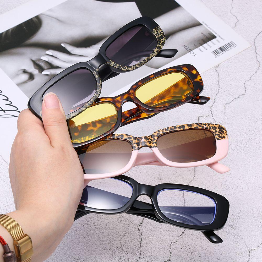Travel Small Rectangle Square Frame Eyewear Eyeglasses Women Sunglasses Sun Glasses