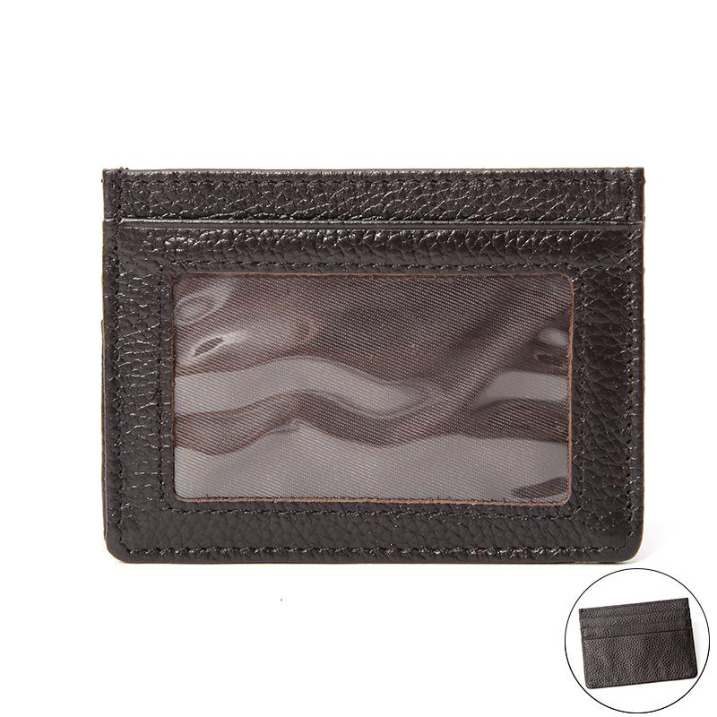 Кошелек из натуральной кожи для водительских прав и кредитных карт – ультратонкий кошелек из коровьей кожи для монет и кредитных карт