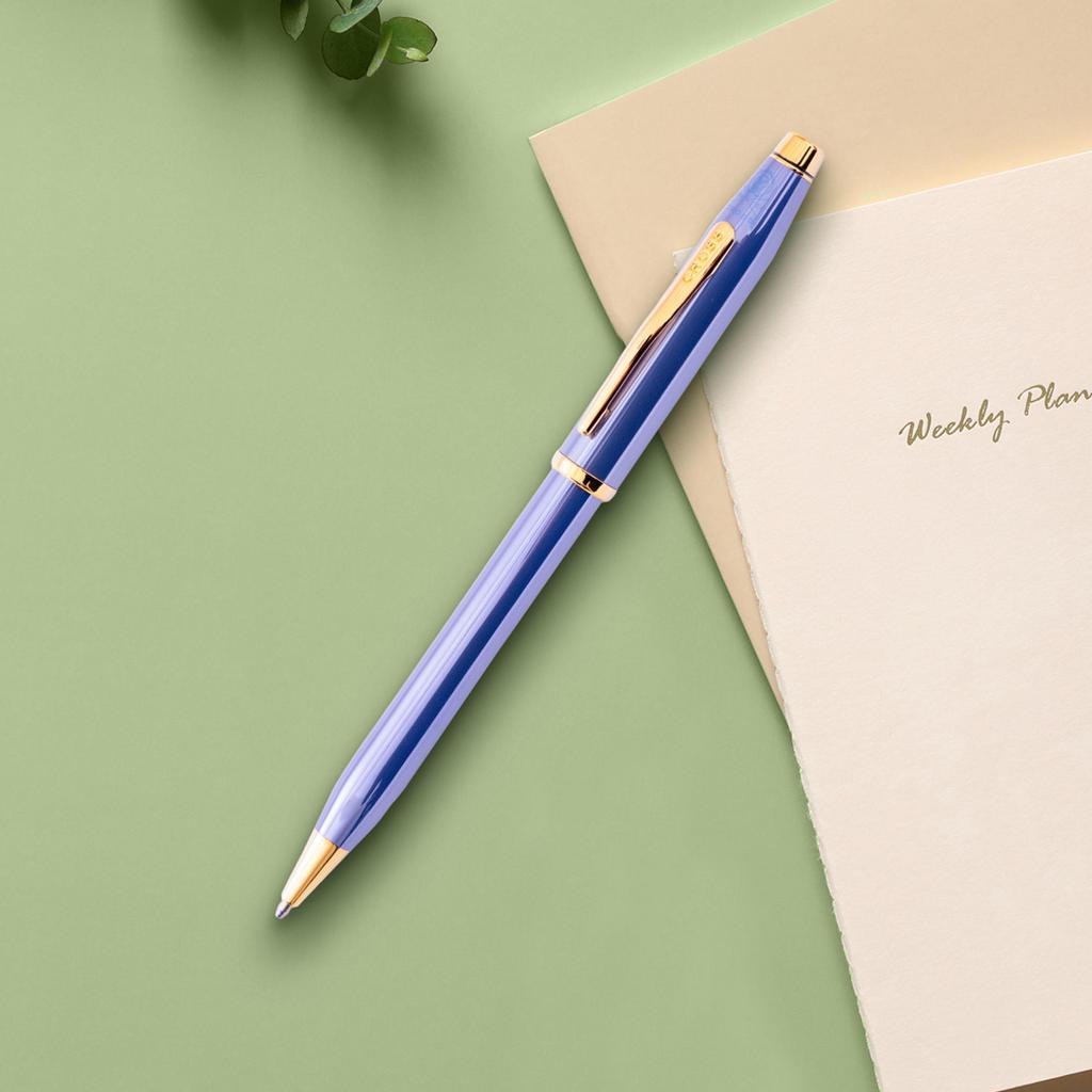 Cross Официальная шариковая ручка крестообразная со средним шрифтом century 2 лавандово-синяя в 0082 165 ограниченный цвет обычный импортный продукт на масляной основе