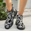 Women's Shoes 2024 Hot Sale Plus Size Women's Boots Fashion Printing Modern Boots Women High Quality Slip-on Naked Boots Zapatos